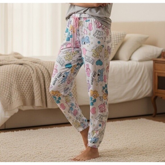 Care Bear Pajama Pants Lounge Sleepwear Casual Size Small 4-6 Love - Picture 1 of 6